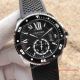 2017 Swiss Replica Calibre De Cartier Diver Steel Black Rubber Watch (3)_th.jpg